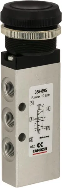 Ventil 5/2-cestný, s tlačítkem