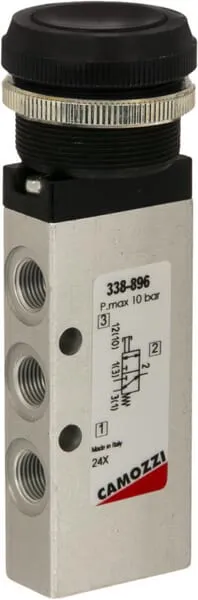 Ventil 5/2-cestný, s tlačítkem