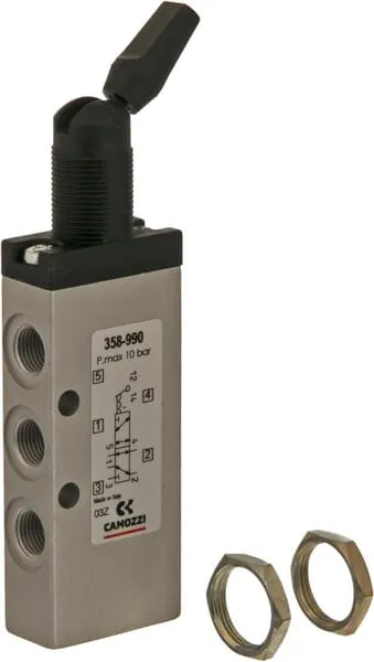 Ventil 5/2-cestný, ruční pákový