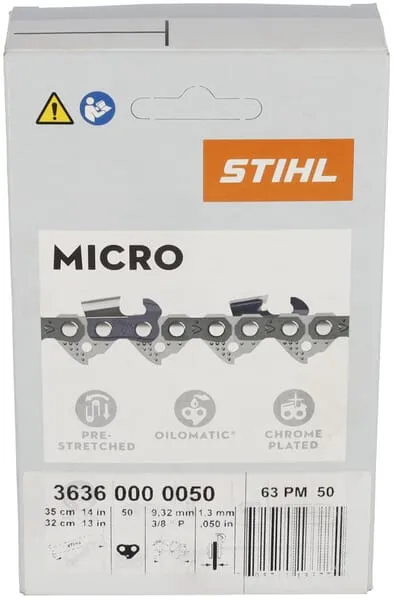 Namontovaný pilový řetěz Stihl