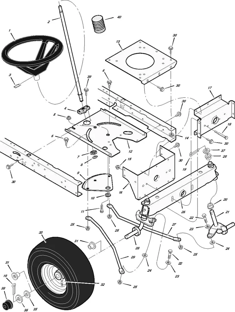 Řízení pro Murray typ 38501X50A