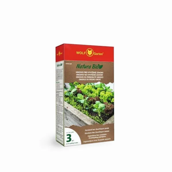 Organická hnojiva N-HB na vyvýšené záhony