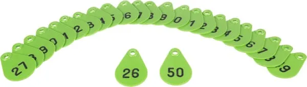 Známka na krk č. 26-50, zelená