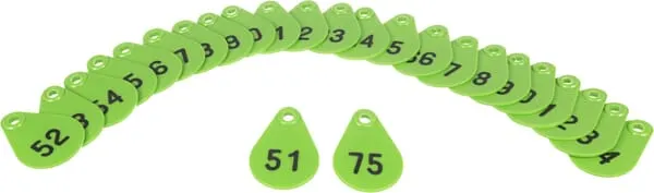 Známka na krk č. 51-75, zelená