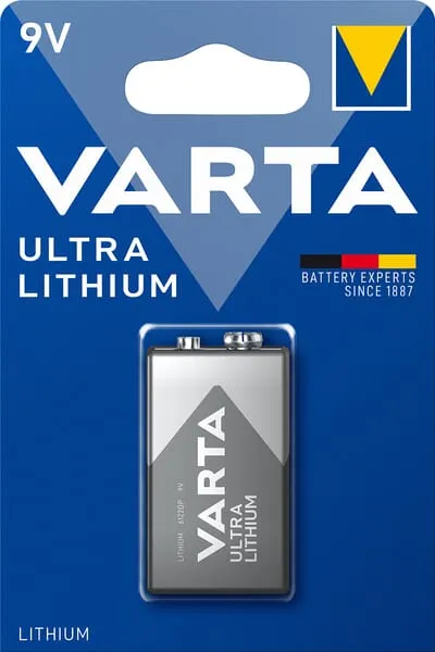 Baterie lithiová 9 V, blistr, 1 ks