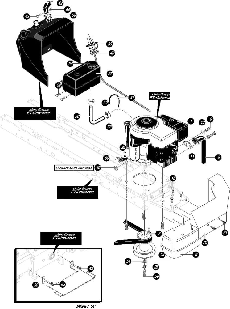 Palivová nádrž - díly motoru pro Murray typ 40318X50A