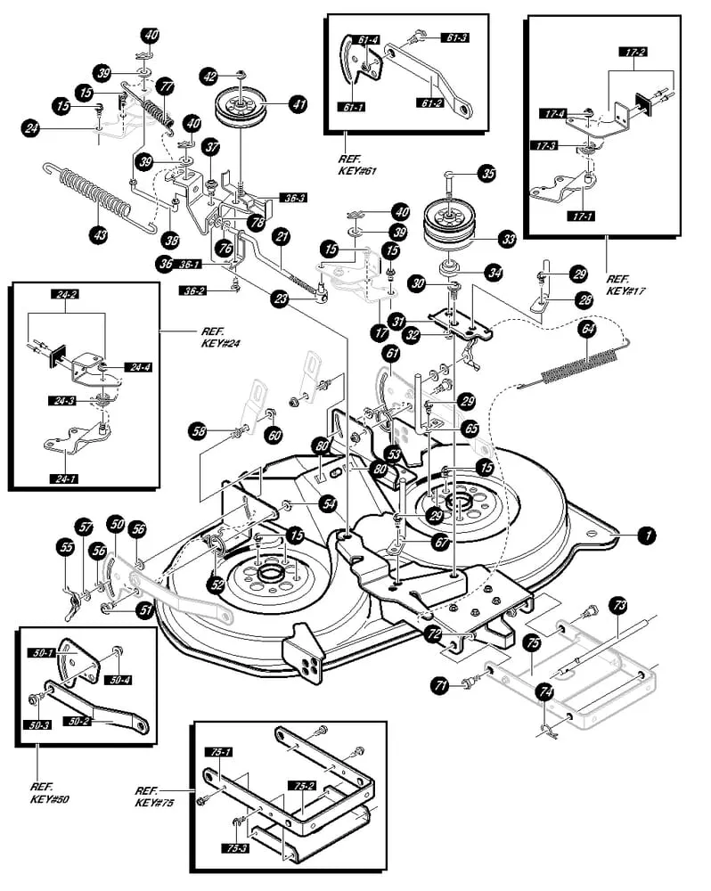 Řezný nástroj - Antrieb - kryt sečení pro Murray typ 40318X50A