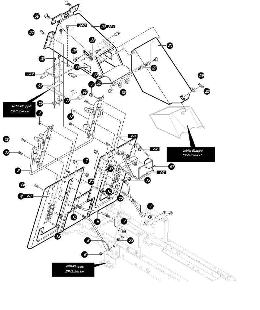 Zadní stěna - vyhazovací kanál pro Murray typ 40371X50A