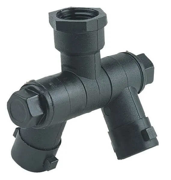 Kloubový držák trysek pro montáž na závit Arag, dvojitý, bajonetový uzávěr