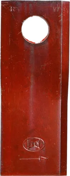 Nůž rotační sekačky rotace vlevo 120 x 48 x 4 mm; otvor Ø 18,5 mm; vhodný pro Lely