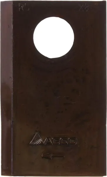 Nůž rotační sekačky rotace vpravo 83 x 49 x 5 mm; otvor Ø 18,5 mm; vhodný pro Lely