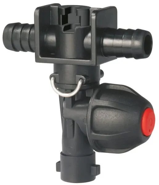 Mezikus držáku trysek pro montáž na hadici, jednoduchý, s pojistkou proti úkapu, připojení na bajonet