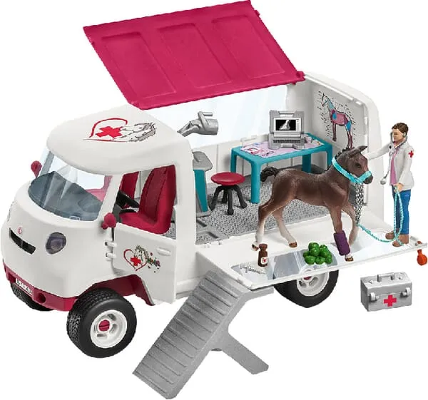42370SCH Pojízdná veterinární ordinace s veterinářkou a hříbětem