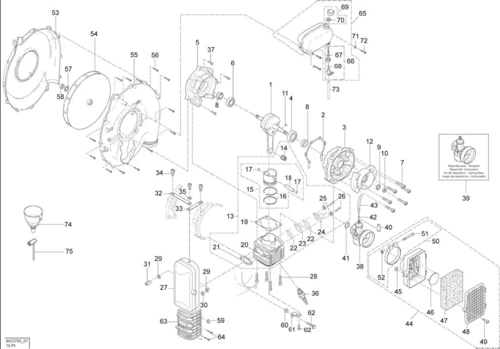 Motor, těleso ventilátoru