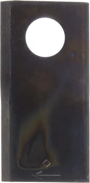 Nůž rotační sekačky rotace vpravo 100 x 48 x 4 mm; otvor Ø 21 mm; vhodný pro Pöttinger; 25 ks/bal.