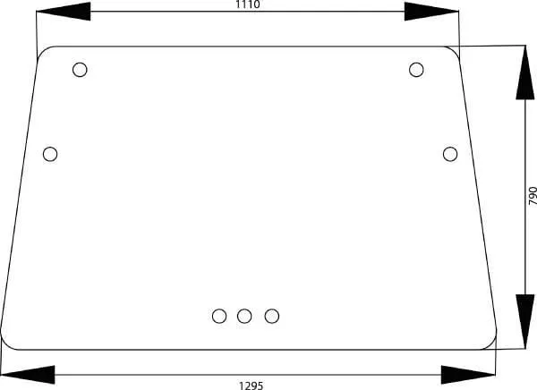 Čelní sklo naklonitelná
