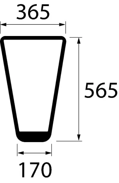 Přední spodní sklo