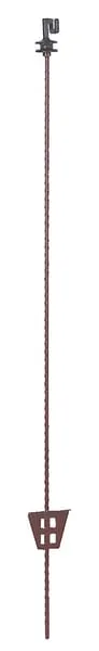 Kulatý ocelový sloupek 107 cm s horním izolátorem, 10 ks