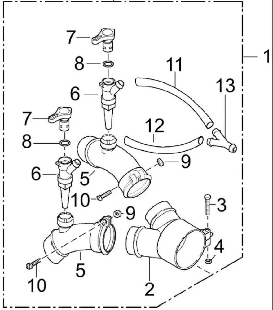 Příslušenství dvojitá rozprašovací tryska