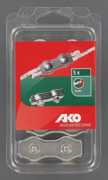 Spojka elektrického lanka 6 mm, pozinkovaná, 5 ks