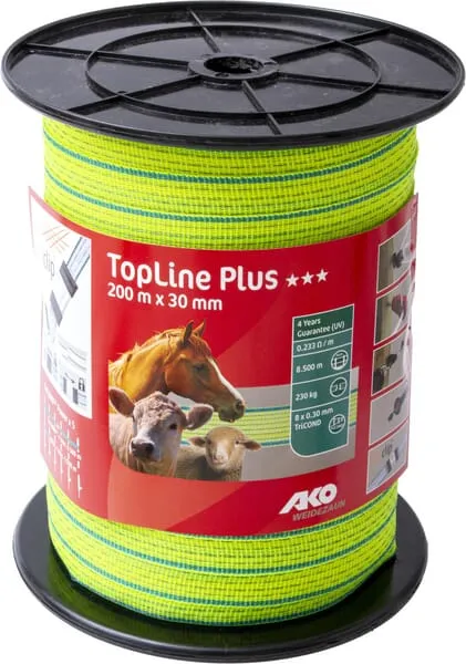 Páska TopLine Plus 200 m, 30 mm, neonově žlutá/modrá 8x0,3 mm, TriCOND