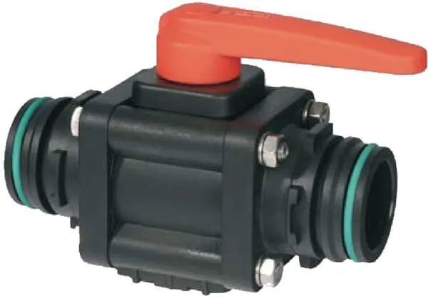 Kulové kohouty Arag, 2cestné, šroubované s vysouvací vidlicí spojky