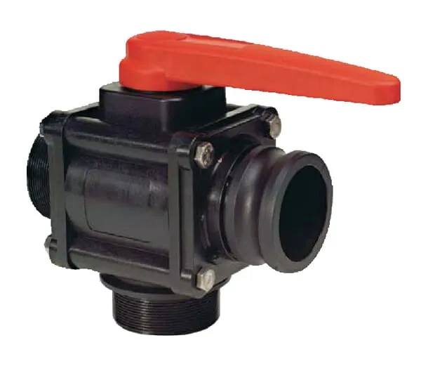 Kulové kohouty Arag, 3cestné, přípojka dole a adapter