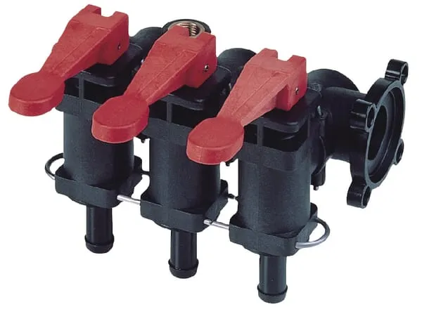 Výpustný kohout sekcí - 3 sekce