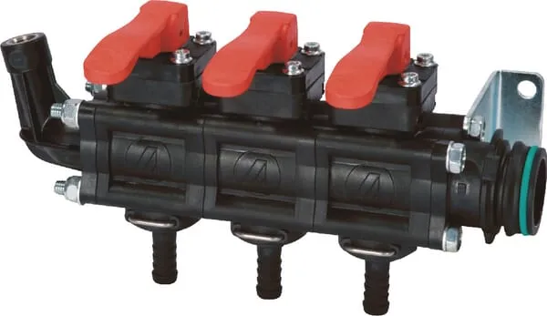 Jednotka sekčních ventilů s vidlicovou přípojkou, řada 463