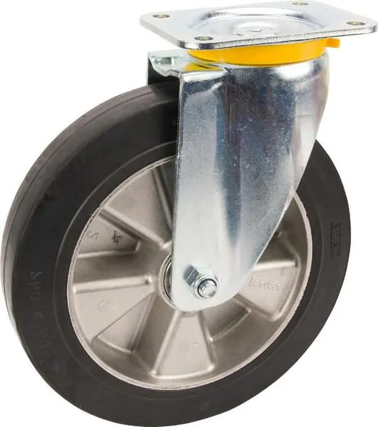 Otočná kola s upevňovací destičkou a gumovým běhounem 200 – 500kg