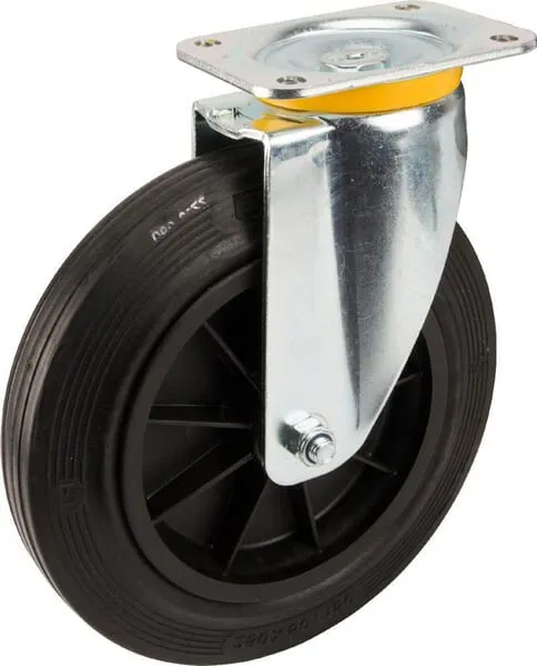 Otočné kolečko s černým gumovým běhounem