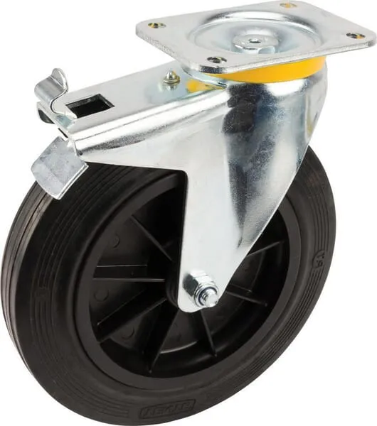 Otočné kolečko s černým gumovým běhounem