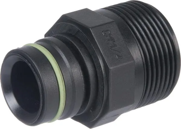 Connecting nipple with male thread