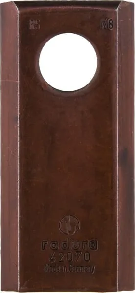 Nůž rotační sekačky rotace vlevo / vpravo 94 x 40 x 4 mm; otvor Ø 19 mm; vhodný pro Fella; 25 ks/bal.