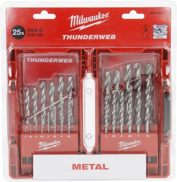 Sady vrtáků do kovu Thunderweb DIN 338