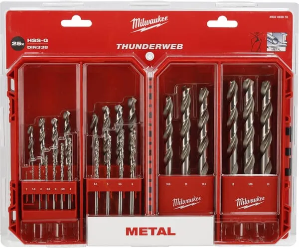 Sada vrtáků do kovu, 25 ks