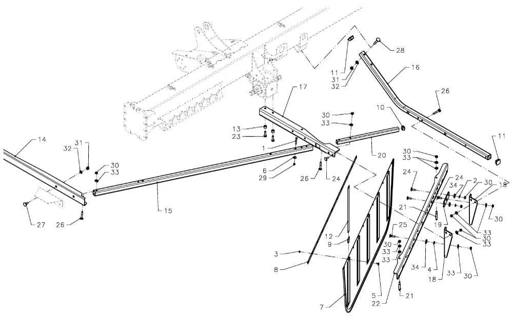 Čelní shrnovací zařízení
