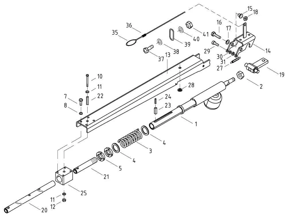 Řídicí tyč - prodloužení,