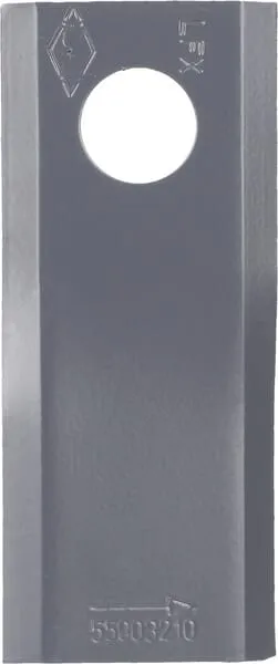 Nůž rotační sekačky rotace vlevo 107 x 45 x 4 mm; otvor Ø 18,25 mm; vhodný pro Kuhn; 25 ks/bal.