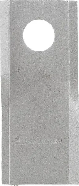 Nůž rotační sekačky rotace vpravo 107 x 45 x 4 mm; otvor Ø 18,25 mm; vhodný pro Kuhn / John Deere / New Holland; 25 ks/bal.