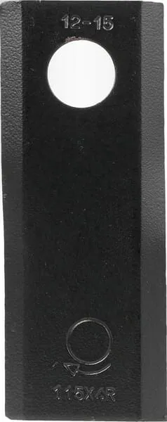 Nůž rotační sekačky rotace vpravo 115 x 45 x 4 mm; otvor Ø 18,25 mm; vhodný pro Kuhn / John Deere / New Holland; 25 ks/bal.