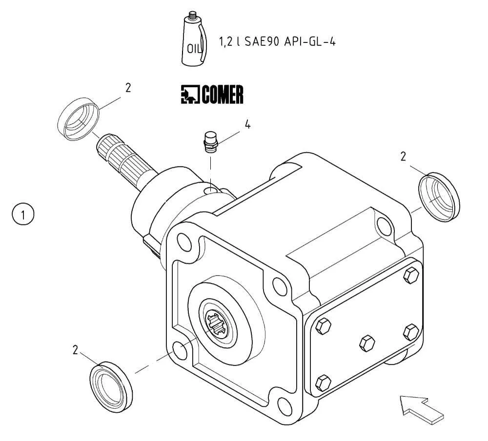Úhlová převodovka od výr. č. 681