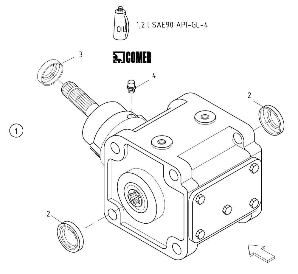 Úhlová převodovka od výr. č. 3686