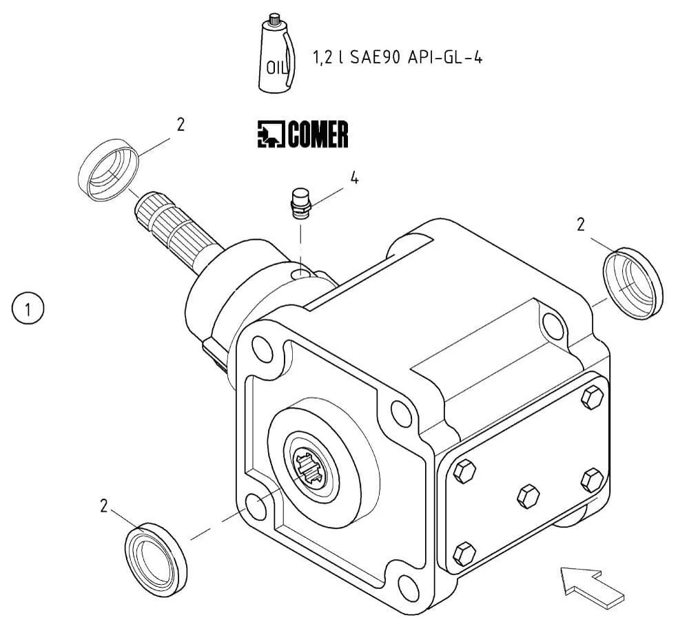 Úhlová převodovka od výr. č. 7474
