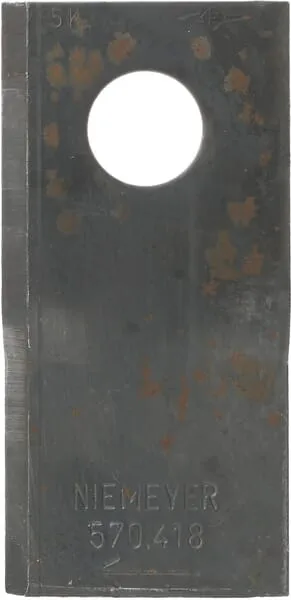 Nůž rotační sekačky rotace vpravo 100 x 48 x 3 mm; otvor Ø 19 mm; vhodný pro Niemeyer