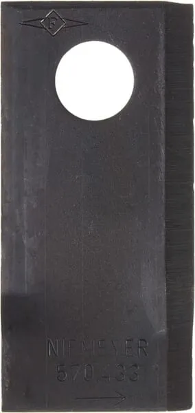 Nůž rotační sekačky rotace vlevo 100 x 48 x 4 mm; otvor Ø 19 mm; vhodný pro Niemeyer; 25 ks/bal.