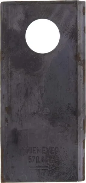 Nůž rotační sekačky rotace vlevo 102 x 48 x 4 mm; otvor Ø 19 mm; vhodný pro Niemeyer