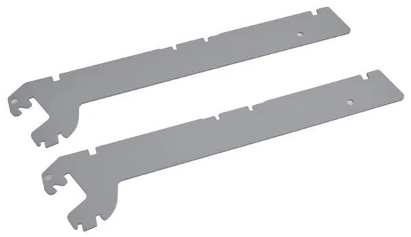 Konzola 30 cm, šedý hliník, 2 ks