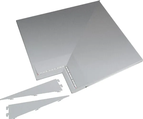 Lišta rohová s LED světly, šedý hliník