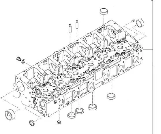 Hlava válců bez elementů